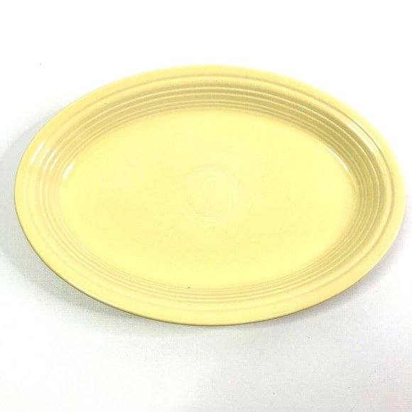 Fiesta Fiestaware Pastel Yellow Oval Platter 13" - Picture 2 of 7